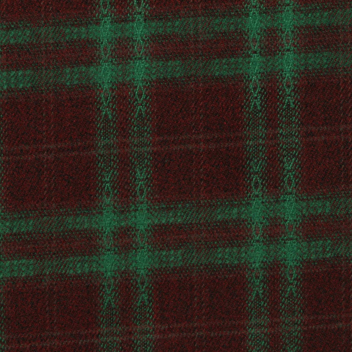Green Plaid Woven, Poly-Viscose