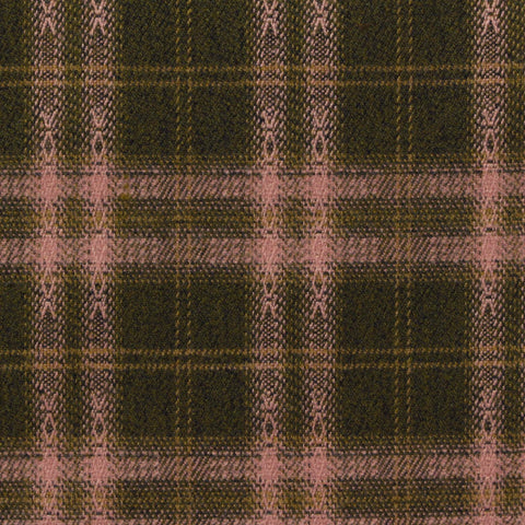 Dark Green Plaid Woven, Poly-Viscose, 285 gsm, 150 cm, ref EF-265207