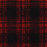 Red Plaid Woven, Poly-Viscose