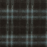 Dark Brown Plaid Woven, Poly-Viscose