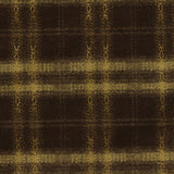 Dark Brown Plaid Woven, Poly-Viscose