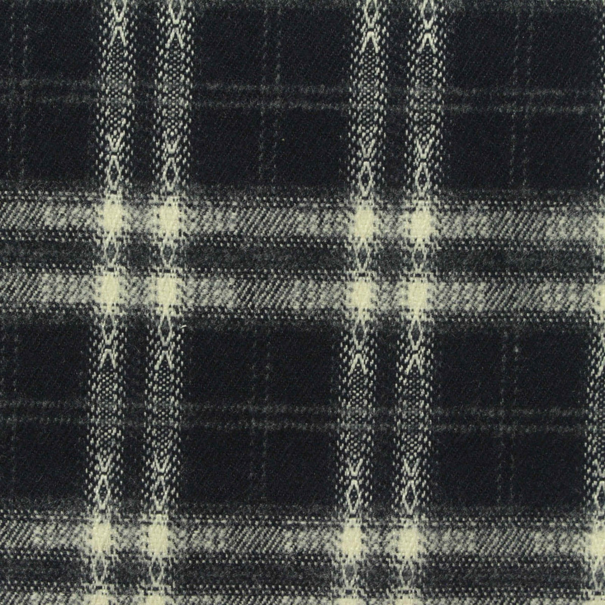 Black Plaid Woven, Poly-Viscose, 285 gsm, 150 cm, ref EF-265211