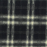 Black Plaid Woven, Poly-Viscose