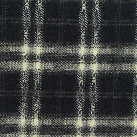 Black Plaid Woven, Poly-Viscose, 285 gsm, 150 cm, ref EF-265211