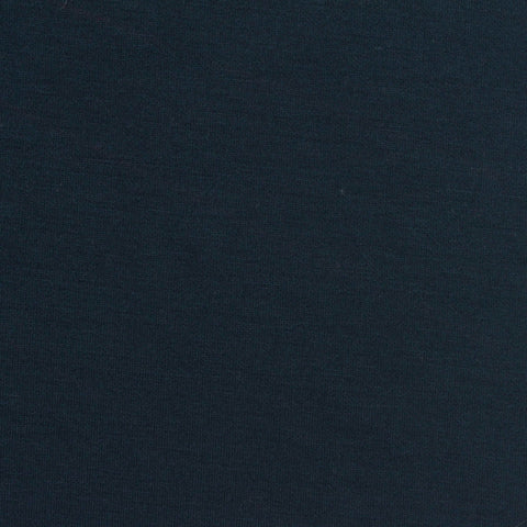 Polyester Viscose Stretch Scuba Knit Fabric, 320 gsm, 155 cm — Navy
