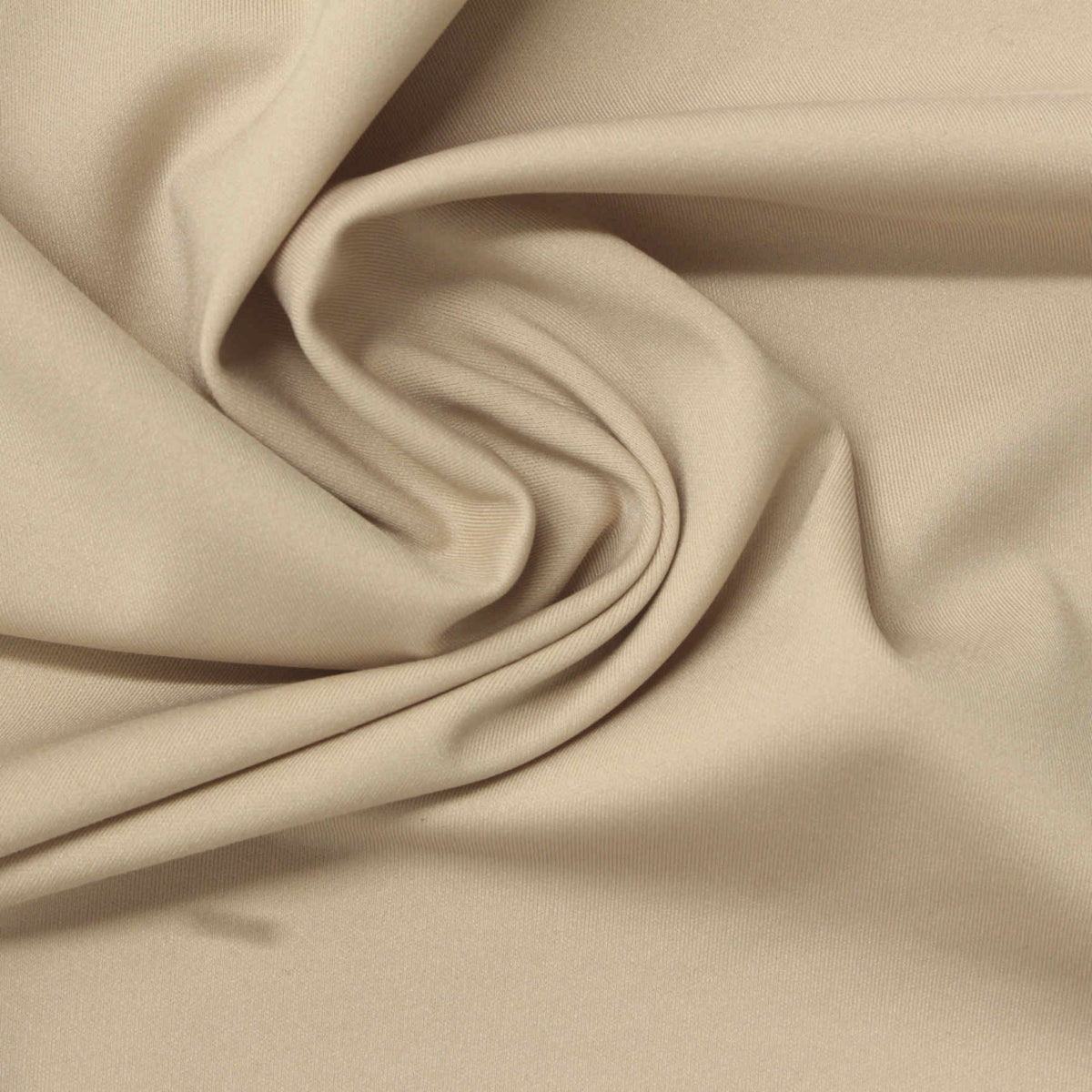 Nylon Stretch Scuba Knit Fabric, 190 gsm, 134 cm — Beige