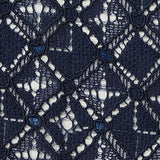 Navy Openwork-Diamond Lace, Nylon — texture