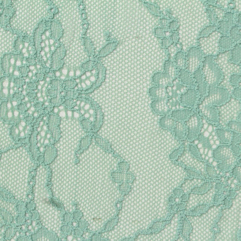 Mint Floral Lace, Nylon