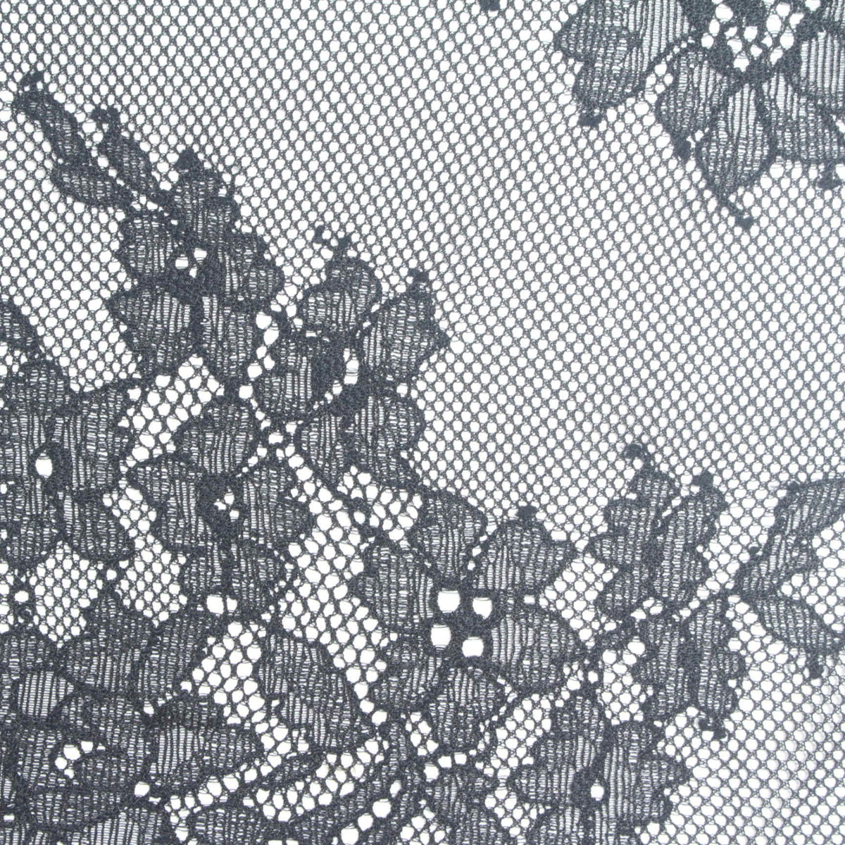 Black Floral Lace, Nylon-Spandex, 82 gsm