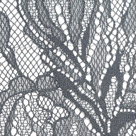 Charcoal Floral Lace, Nylon