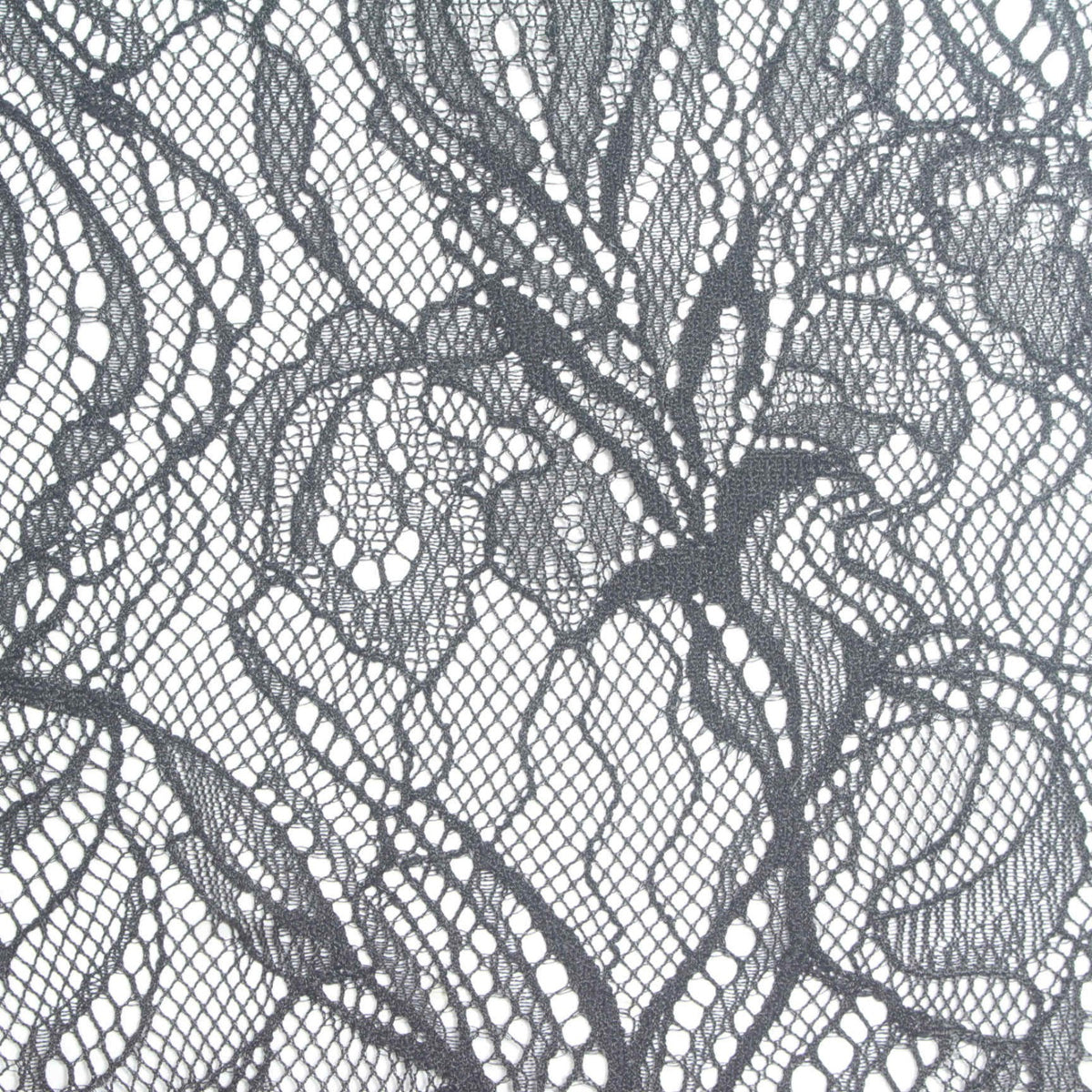 Charcoal Floral Lace, Nylon
