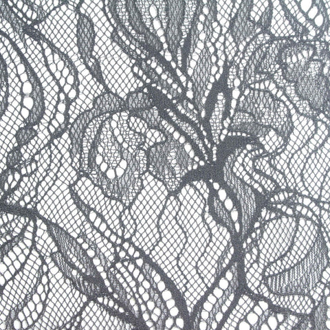 Charcoal Floral Lace, Nylon
