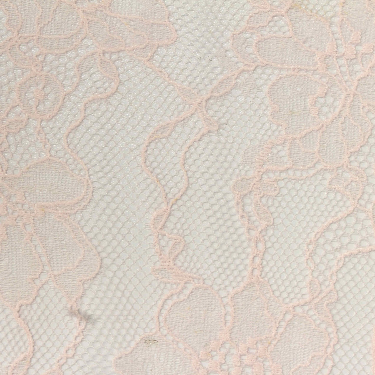 Light Pink Floral Lace, Nylon, 59 gsm