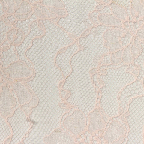 Light Pink Floral Lace, Nylon, 59 gsm
