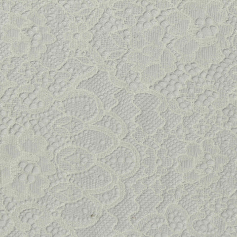 Cream Floral Lace, Nylon, 95 gsm