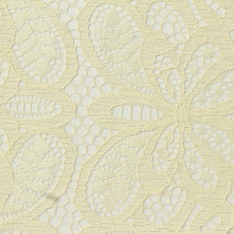 Cream Floral Lace, Nylon, 116 gsm