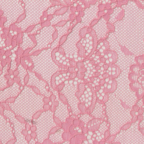 Pink Floral Lace, Nylon, 79 gsm