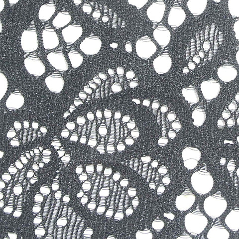 Black Floral Lace, Nylon, 117 gsm