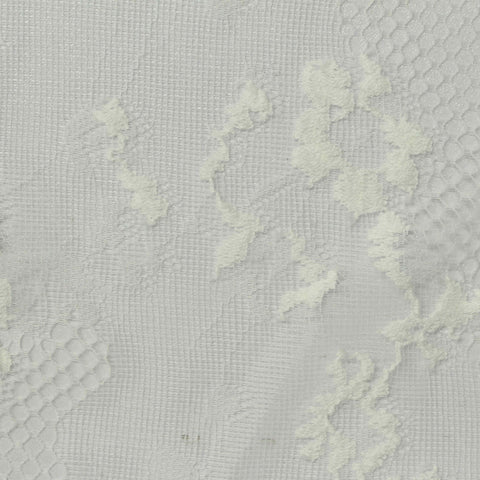 White Floral Lace, Nylon-Cotton, 55 gsm