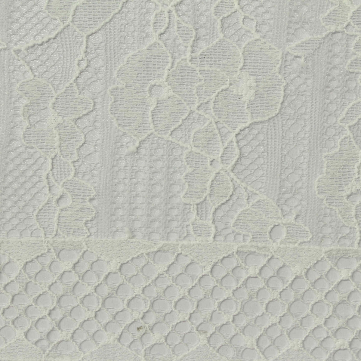 White Floral Lace, Nylon, 68 gsm