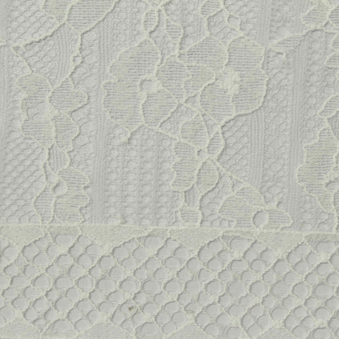 White Floral Lace, Nylon, 68 gsm