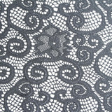 Dark Grey Floral Lace, Nylon