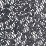 Nylon Stretch Lace Fabric, 118 gsm, 126 cm — Black — texture
