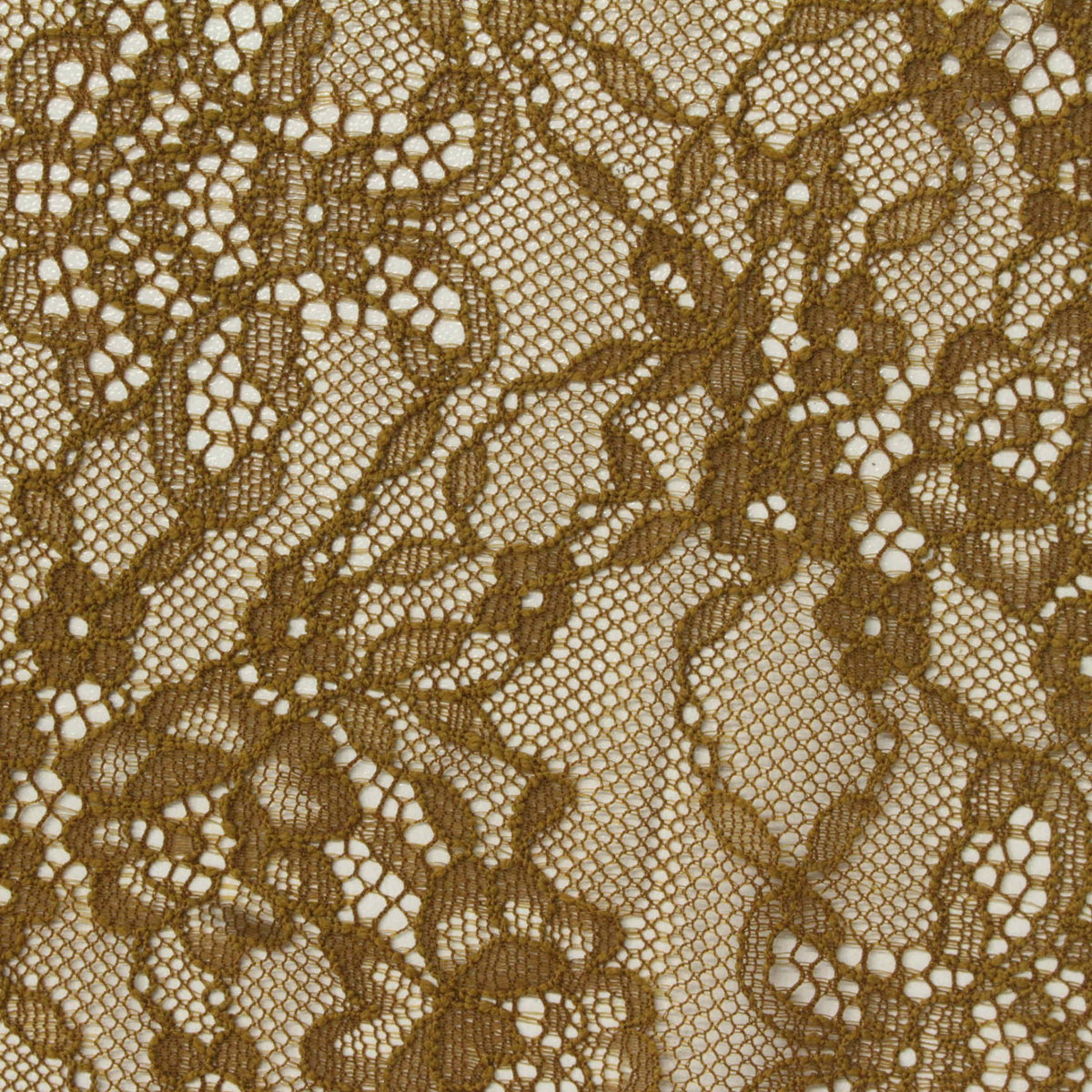 Olive-Brown Floral Lace, Nylon