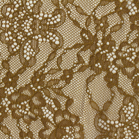 Olive-Brown Floral Lace, Nylon