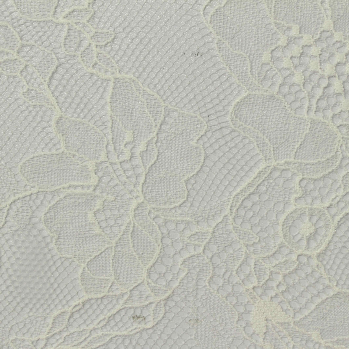 Cream Floral Lace, Nylon, 53 gsm