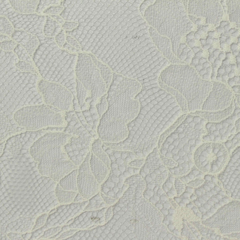 Cream Floral Lace, Nylon, 53 gsm