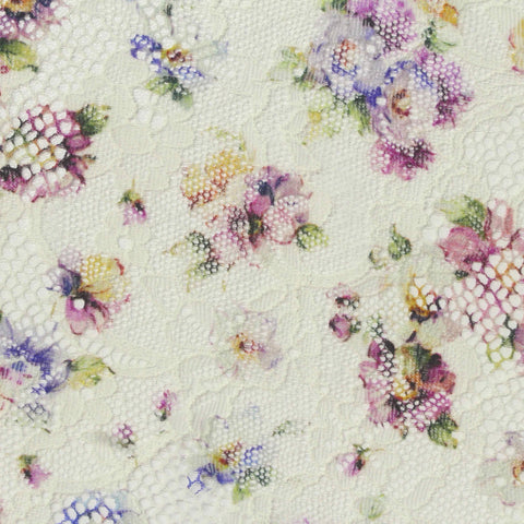 Purple Bold-Floral Lace, Nylon