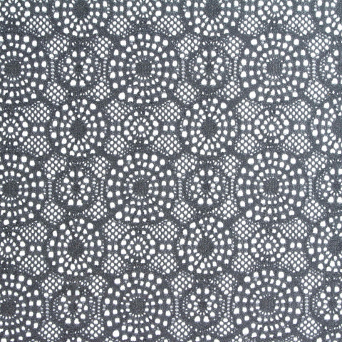 Nylon Stretch Lace Fabric, 132 gsm, 128 cm — Grey