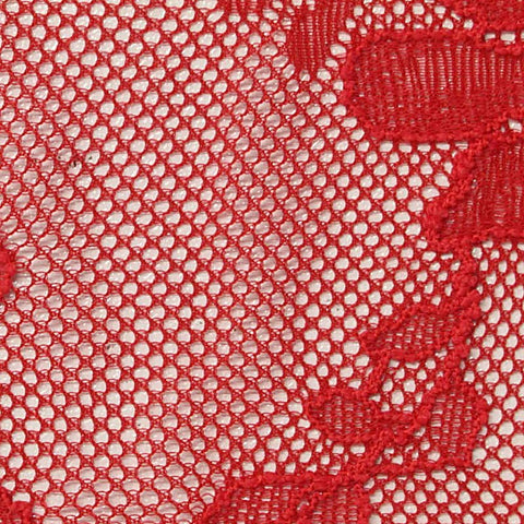 Red Floral Lace, Nylon-Spandex