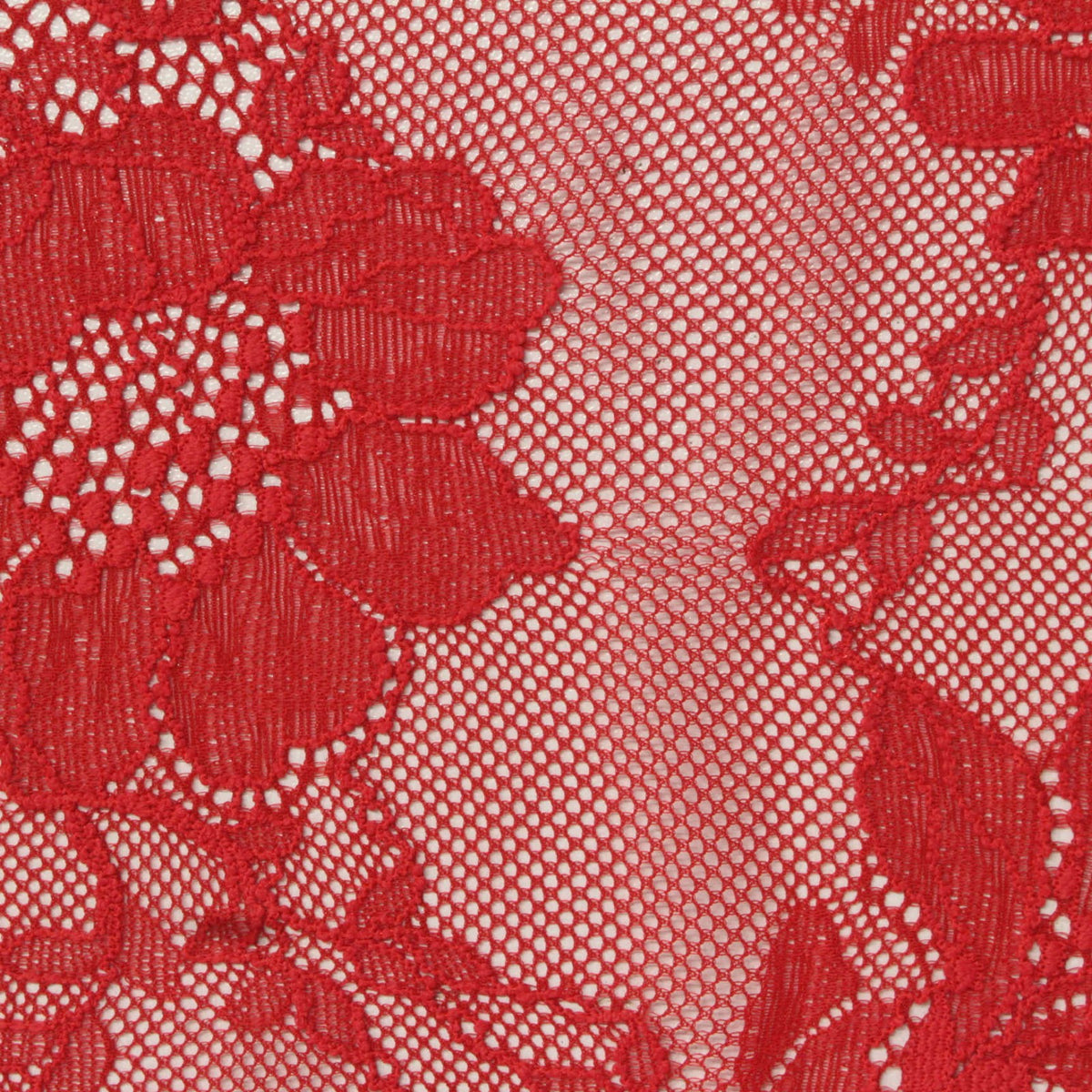 Red Floral Lace, Nylon-Spandex