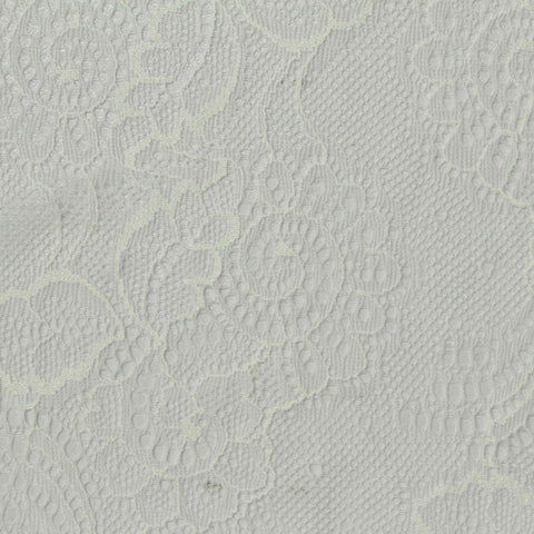 Cream Floral Lace, Nylon, 58 gsm