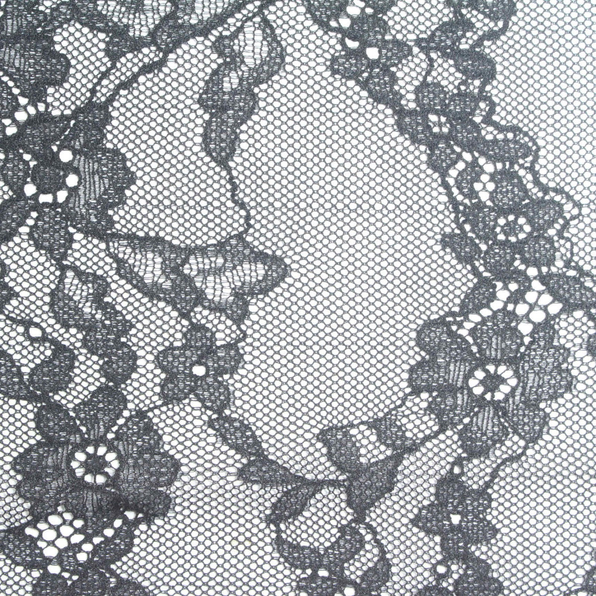 Black Floral Lace, Nylon-Spandex, 94 gsm