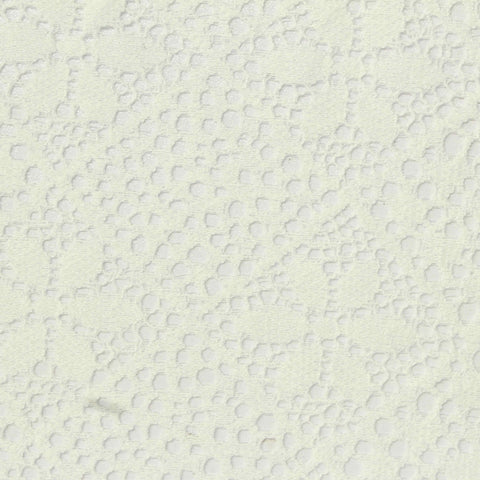 Cream Floral Lace, Nylon-Cotton, 115 gsm