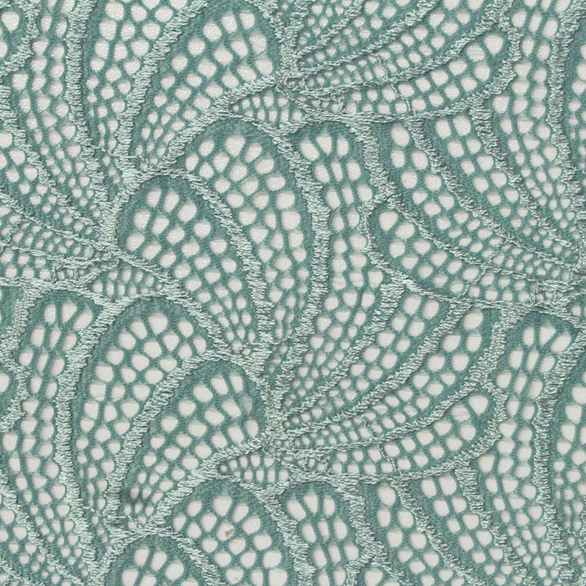 Teal Large-Shell Lace, Viscose-Nylon