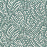 Teal Large-Shell Lace, Viscose-Nylon