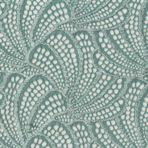 Teal Large-Shell Lace, Viscose-Nylon