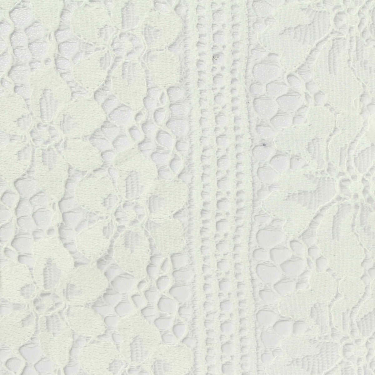 Cream Floral Lace, Nylon, 146 gsm