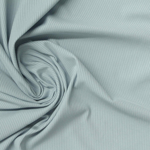 Nylon Stretch Rib Knit Fabric, 110 gsm, 120 cm — Blue