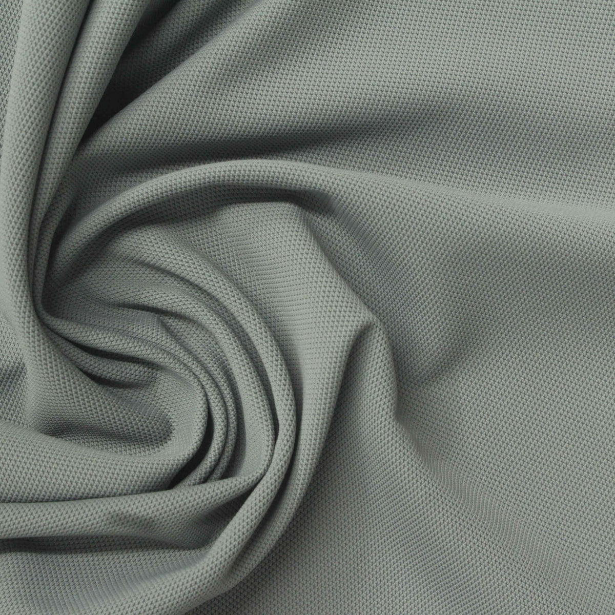 Nylon Stretch Piqué Knit Fabric, 180 gsm, 170 cm — Grey