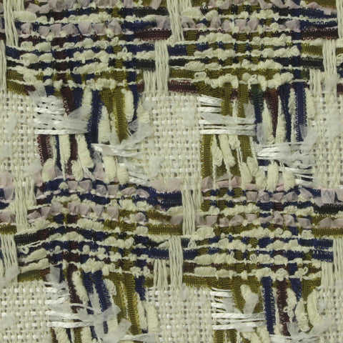 Cream Textured Bouclé, Poly-Cotton, 460 gsm