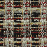 Black Plaid Bouclé, Polyester — texture