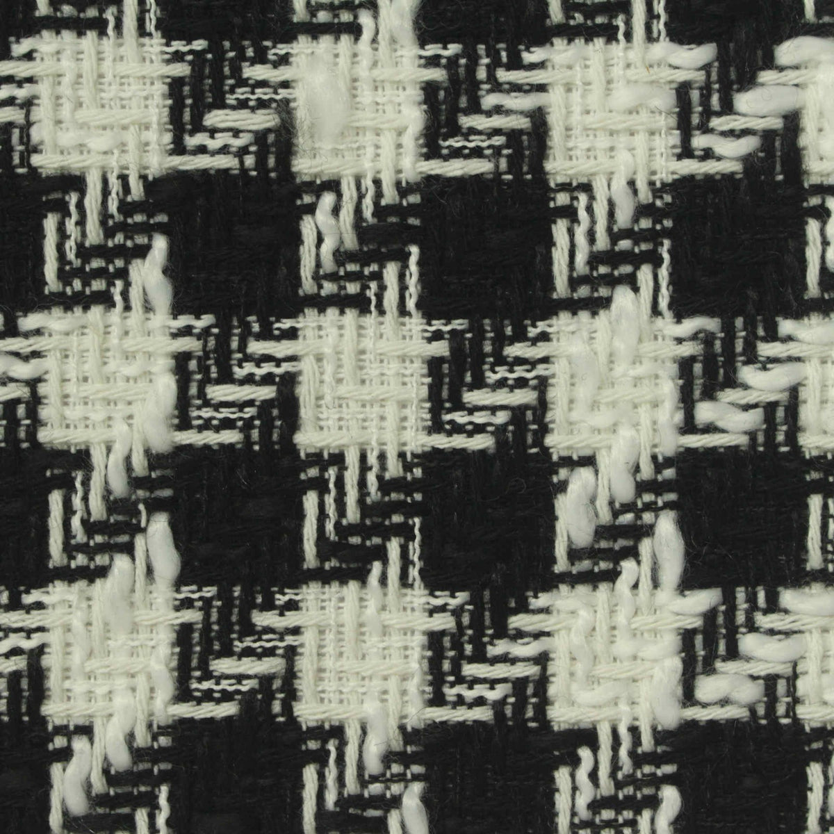 Black Houndstooth Bouclé, Polyester, 440 gsm