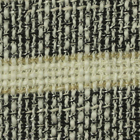 Black Horizontal-Stripe Bouclé, Cotton-Poly, 340 gsm
