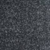 Dark Grey Herringbone Bouclé, Wool-Poly