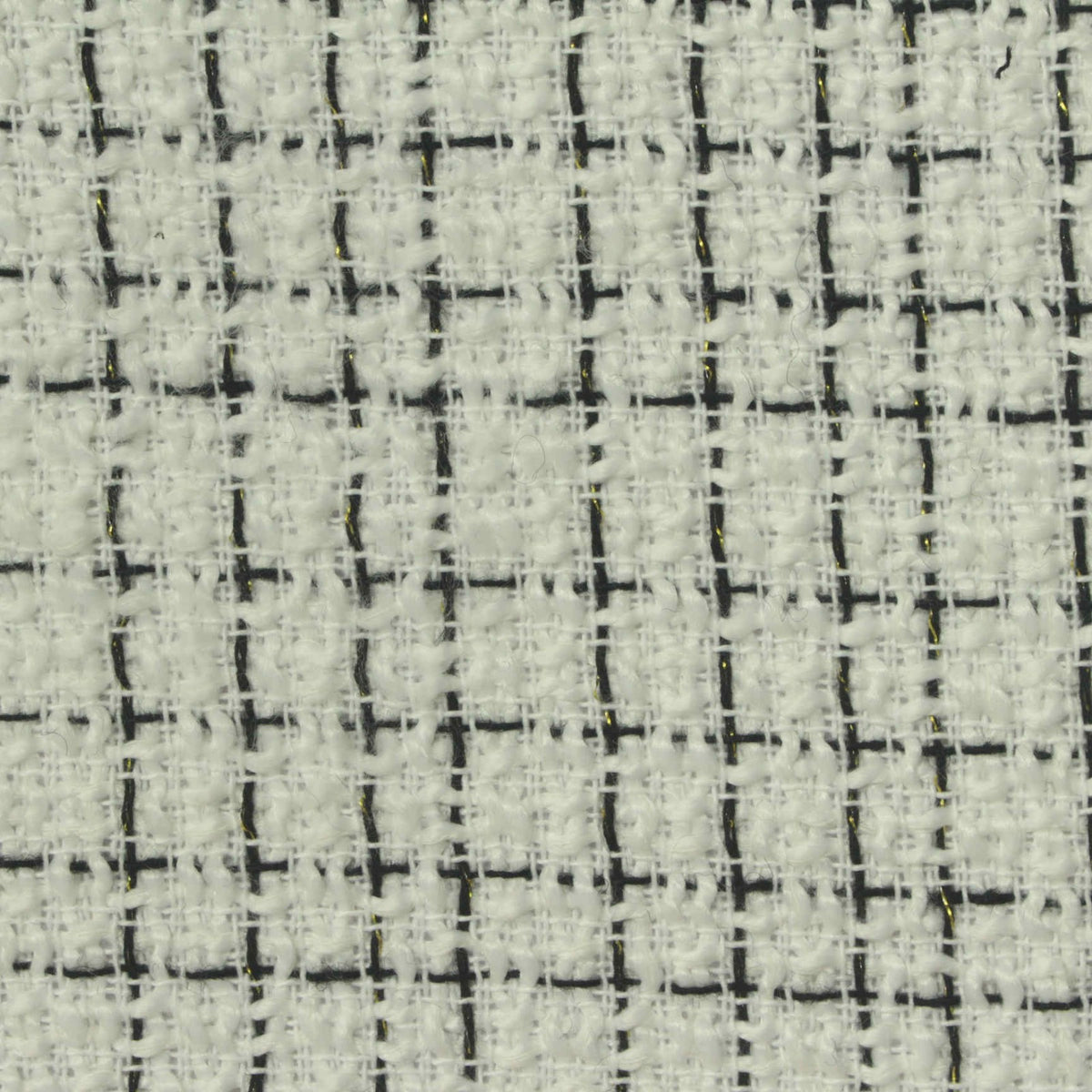 Cream Check Bouclé, Polyester, 360 gsm